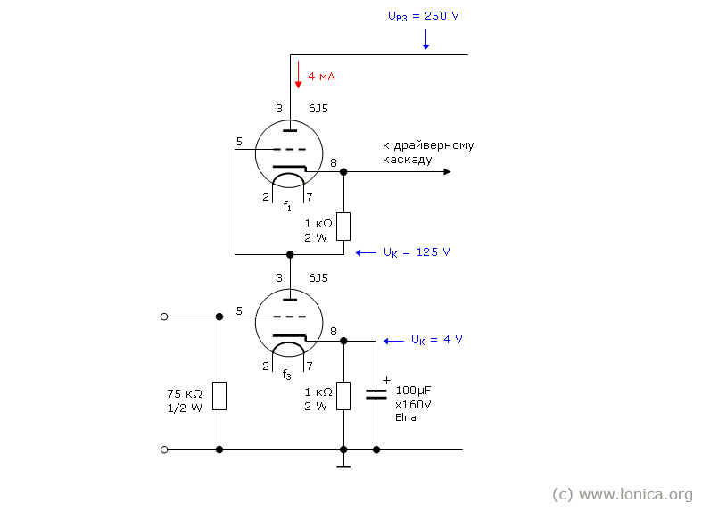 Schematic of the input stage
